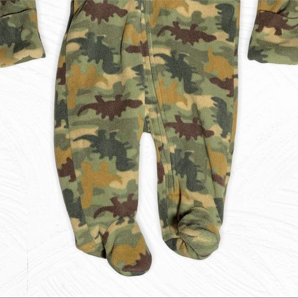 HealthTex Baby 3-6M Camo Hooded Zip-Up Footie Pajamas - Picture 2 of 6